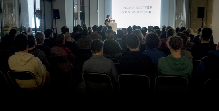 Ann-Sophie Lehmann's talk at Coded Matter(s) #3: Transmaterials - Photo by Dayna Casey