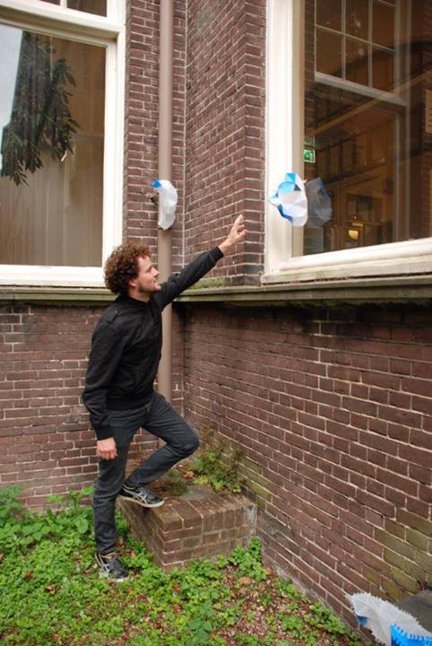 Buqs in the courtyard of the Science Centre Delft