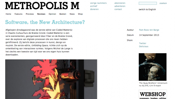 Metropolis M - Software The New Architecture