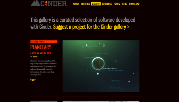 Cinder is a community-developed, free and open source library for professional-quality creative coding in C++. http://libcinder.org/